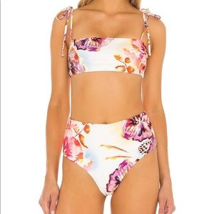 Agua Bendita Tabitha Bikini Top and Alicia Bikini Bottom in Multi Size Medium